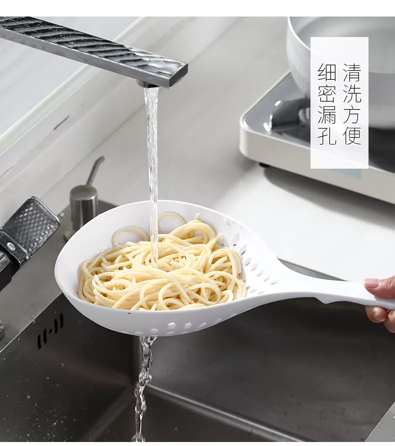 【日本の原裝】圓形漏水勺 煮麵 漏勺 火鍋勺 撈麵