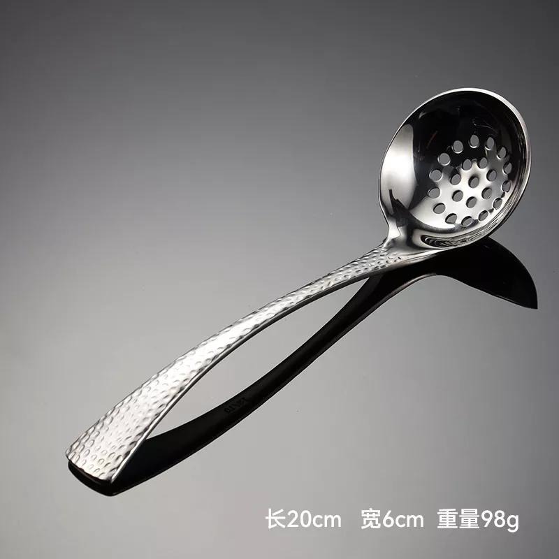 【精煉鋼藝】錘紋湯勺 304不鏽鋼湯匙 湯勺 漏勺 撈勺