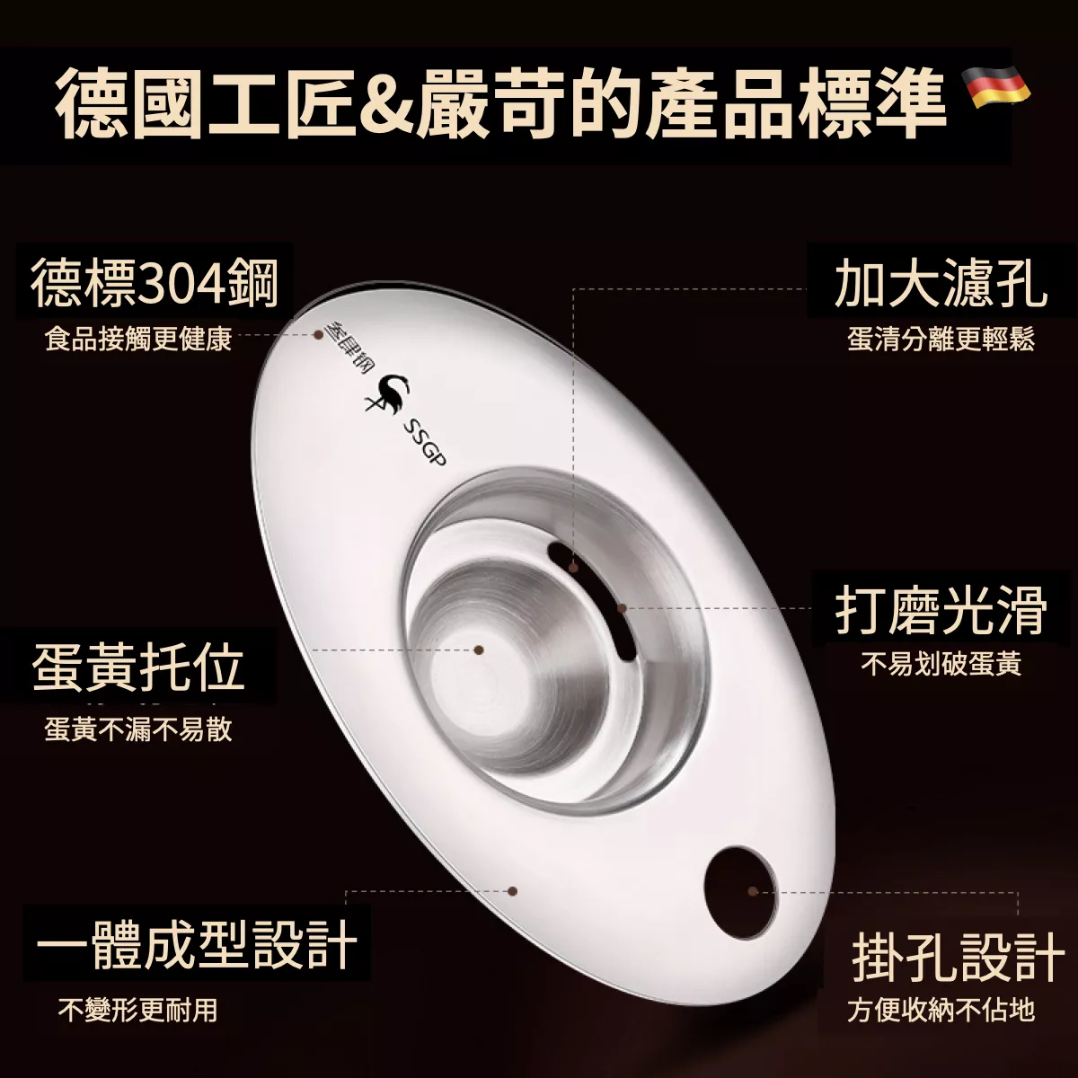 【烘焙必備】蛋黃分離器 304不銹鋼 蛋清分離器 分蛋器