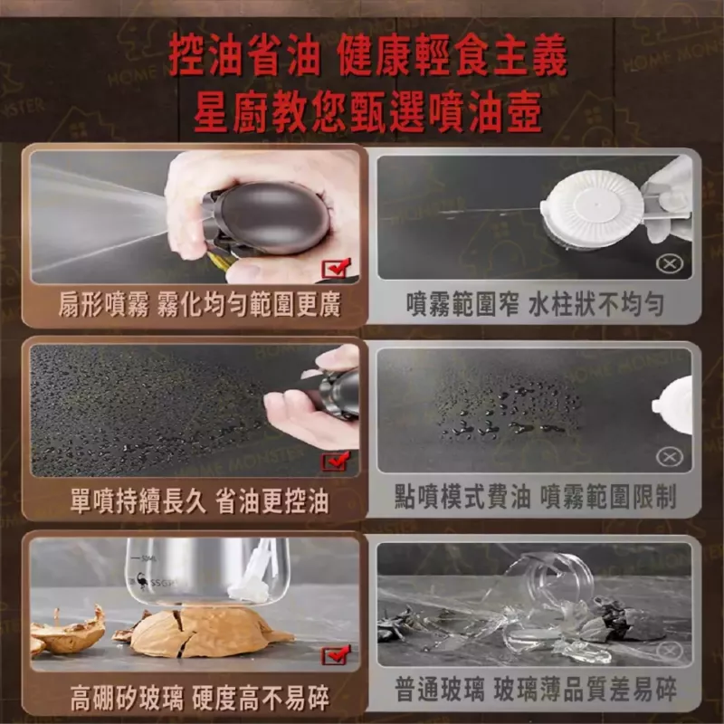 【八代最新】SSGP超細噴油壺 霧化噴油瓶 玻璃噴油瓶 酒精噴瓶