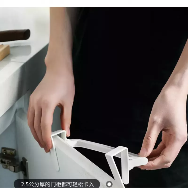 【廚房必備】抹布架 毛巾架 櫃門毛巾架 塑料架 櫥櫃門架 創意塑料掛架