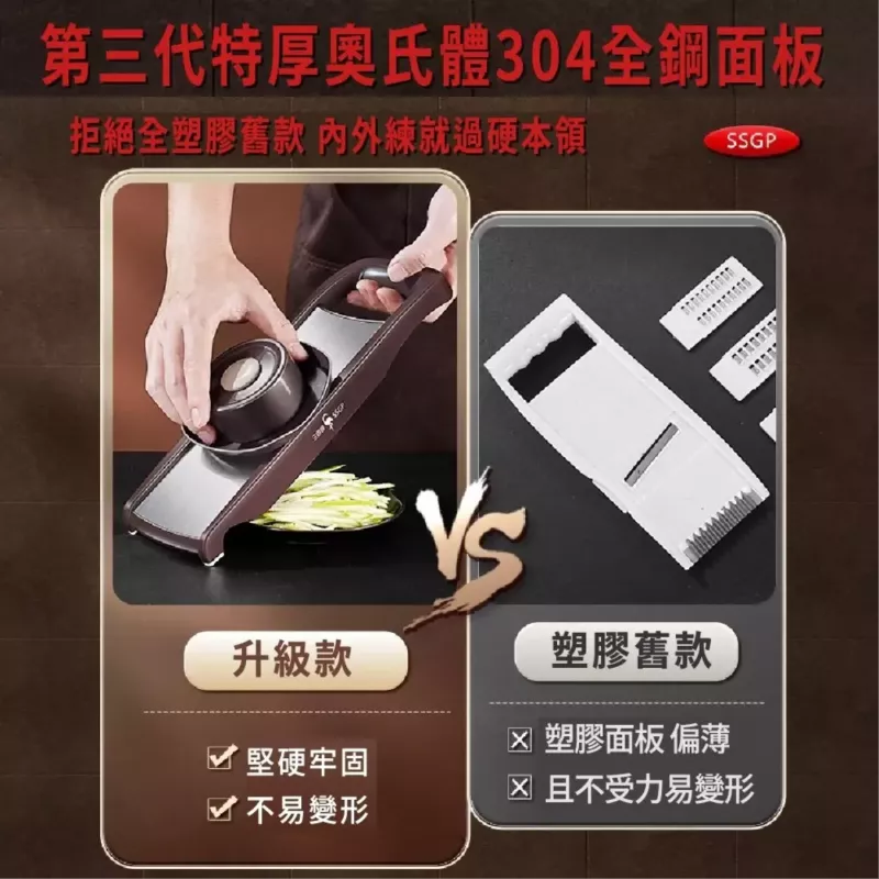 【7°傾斜】SSGP省力切片器 切片神器 果蔬切片器 切菜器 不鏽鋼切片器 切絲器 磨薑器 切檸檬