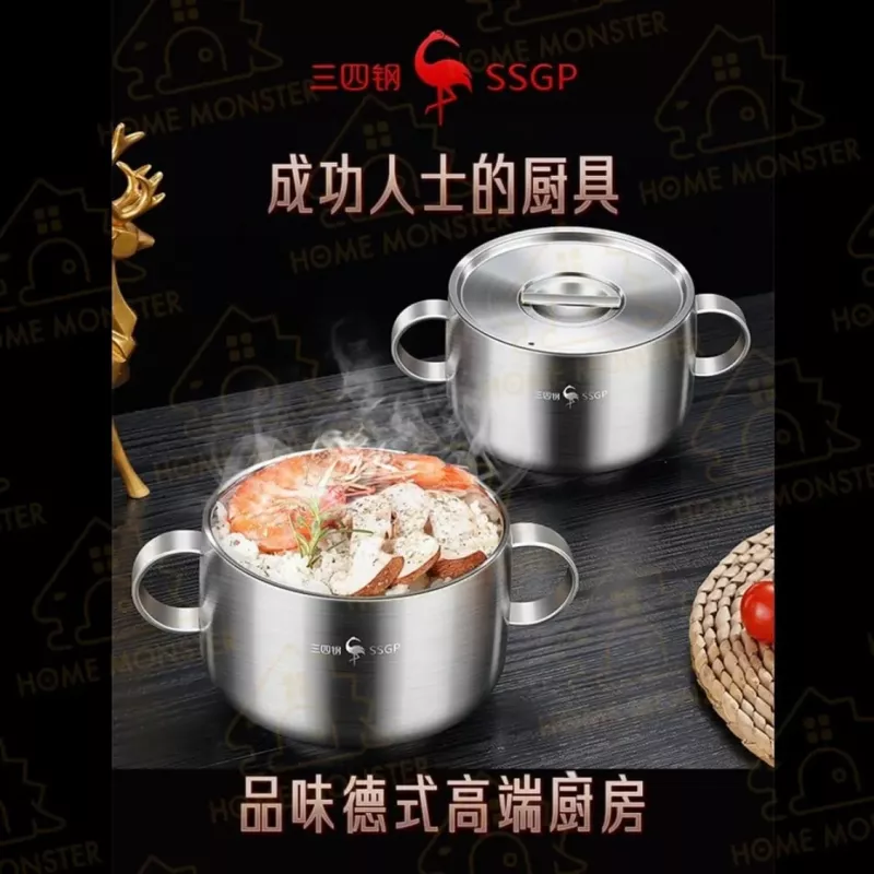【雙耳好拿】316不鏽鋼雙耳碗(含蓋) 雙耳兒童碗 雙層防燙兒童碗 兒童碗
