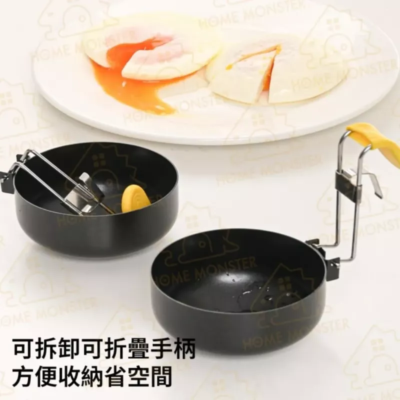 【煮蛋專門】水波蛋模具 不鏽鋼掛耳式水波蛋模具2件組 含刷子 溫泉蛋 半熟蛋
