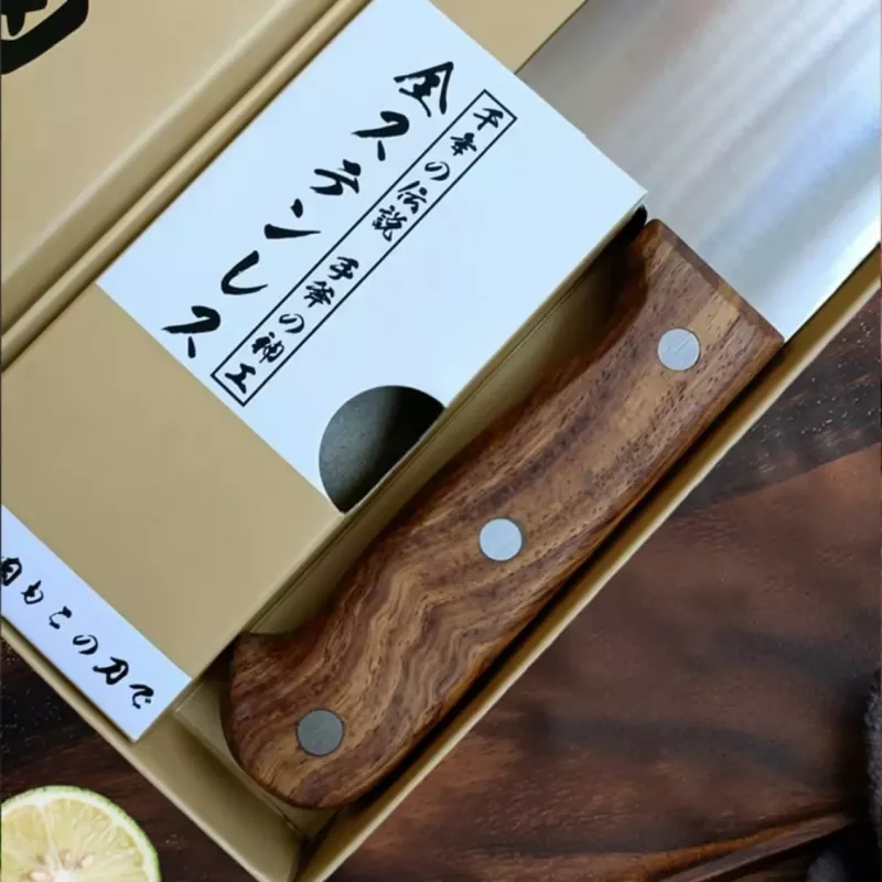 【女士專用】女性廚師刀 日本製の桑刀 切菜刀 菜刀 萬用刀 鍛打刀 大馬士革刀