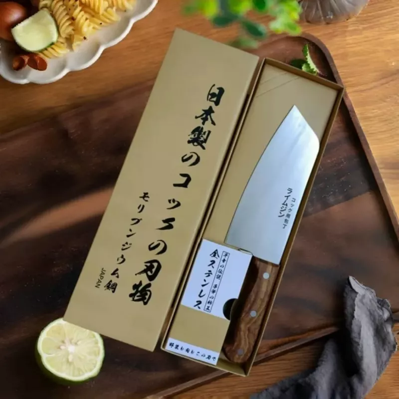 【女士專用】女性廚師刀 日本製の桑刀 切菜刀 菜刀 萬用刀 鍛打刀 大馬士革刀