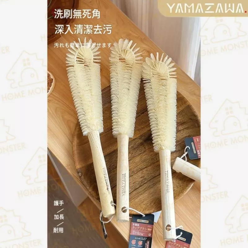 【日本製】YAMAZAWA L型多功能鍋刷 日本杯刷 清潔刷 保溫杯刷 茶壺刷 瓶口刷