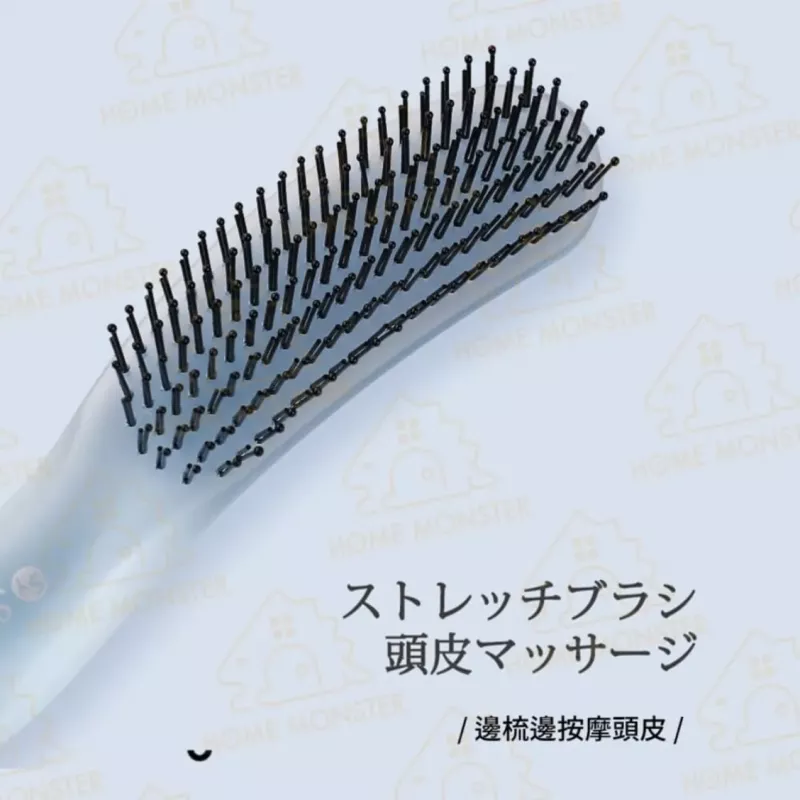 【每天都順】SasaYama日本月形按摩梳 日本美髮梳 頭皮氣墊梳 梳子