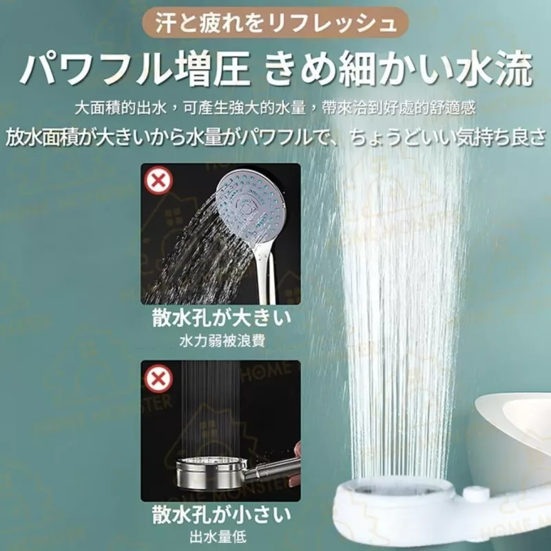【80%省水】日本增壓蓮蓬頭 SASAYAMA節水增壓蓮蓬頭 省水蓮蓬頭