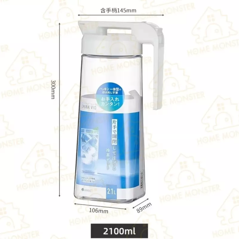 【熱銷40年】ASVEL耐熱冷水壺 1600ml/2100ml/3100ml 冰箱壺 橫放茶壺 果汁飲料壺