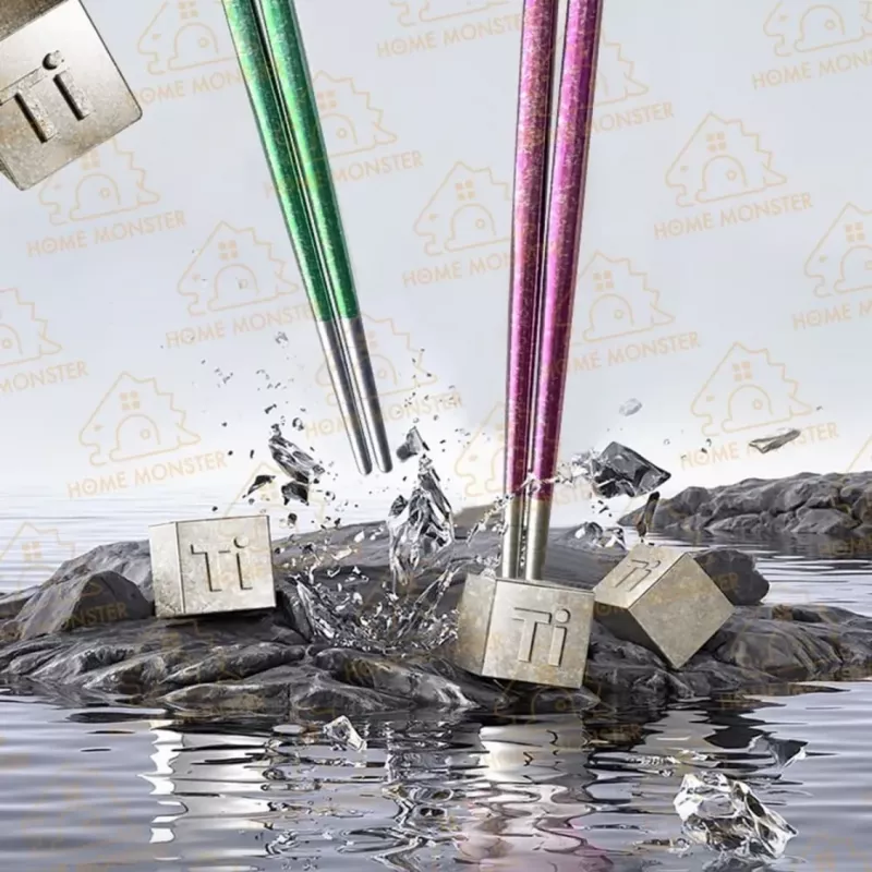 【日本製】Karari 99.9%純鈦冰花結晶筷 防滑健康筷 禮盒款 環保筷子