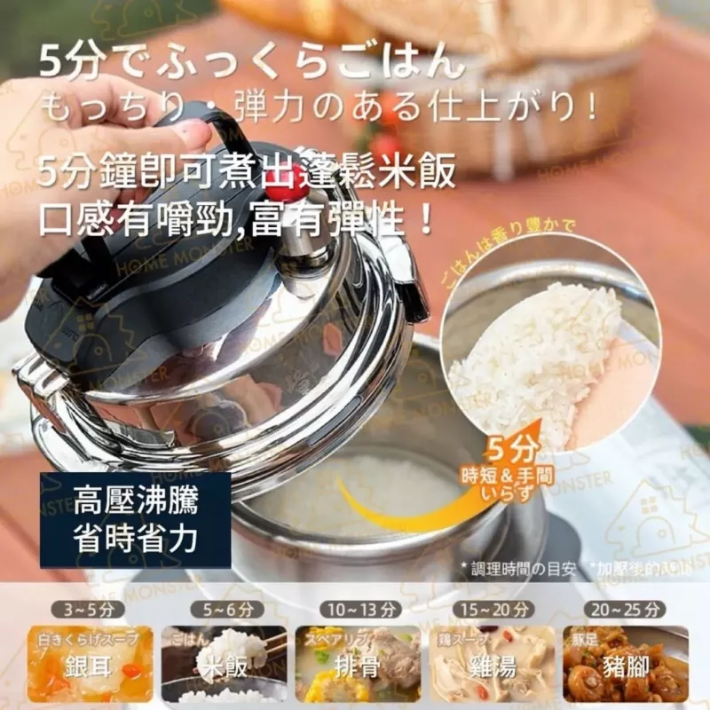 【小家庭適用】日本製 Karari 304不鏽鋼壓力鍋 1.6L小容量高壓鍋