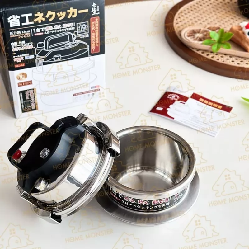 【小家庭適用】日本製 Karari 304不鏽鋼壓力鍋 1.6L小容量高壓鍋