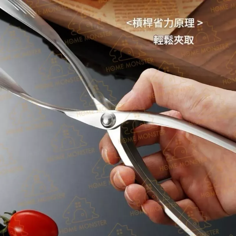 【夾菜不掉】304不鏽鋼沙拉夾 食品夾 料理夾 自助餐夾子 麵包夾 烤肉夾 燒烤夾