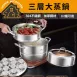 【饅頭隊長】304不鏽鋼蒸鍋 雙層/三層大容量蒸鍋 蒸籠鍋 湯鍋 大蒸鍋