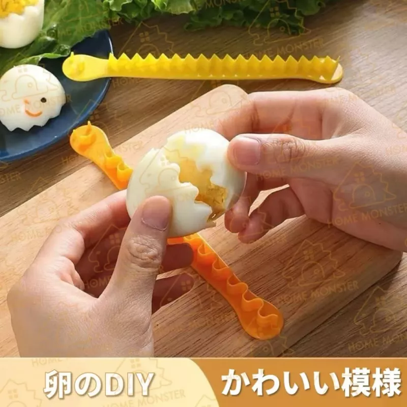 【日本原裝】雞蛋切花器 DIY裝飾 鋸齒切蛋器 日式便當小物 野餐擺盤