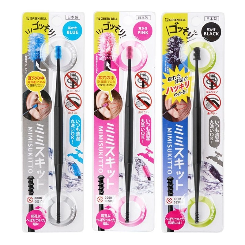 【哇～爽】日本雙頭旋轉挖耳棒 矽膠耳勾清潔器 矽膠耳扒 掏耳棒 挖耳朵
