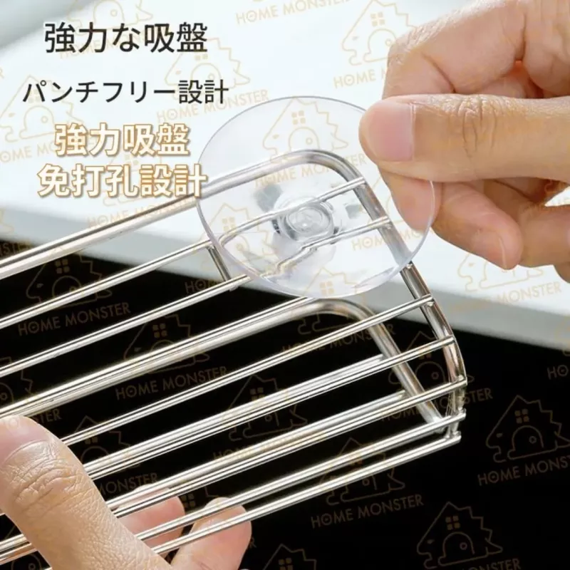 【簡潔俐落】日本ASVEL免打孔廚房水槽瀝水架 置物架 菜瓜布架 海綿架
