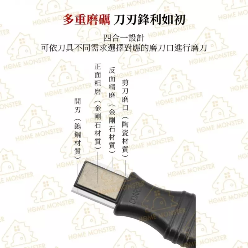 【鋒利重生】便攜式磨刀器 多功能磨刀 剪刀鈍化修復 粗磨 細磨 磨剪刀