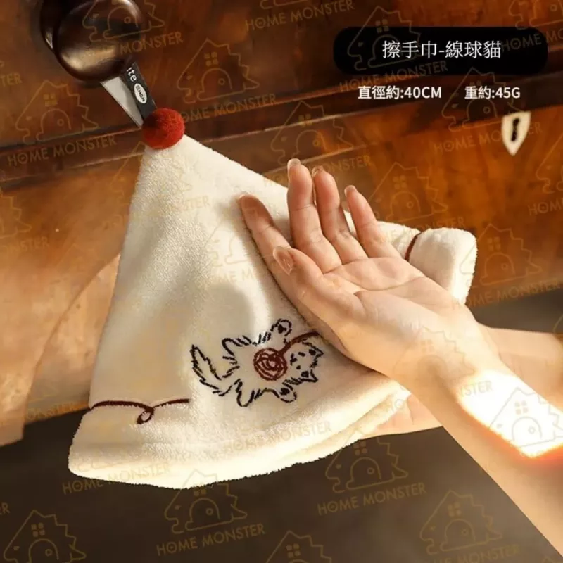 【撸貓手感】雲朵帽擦手巾 立體刺繡吊掛擦手布 可掛式擦手布 擦手帽 