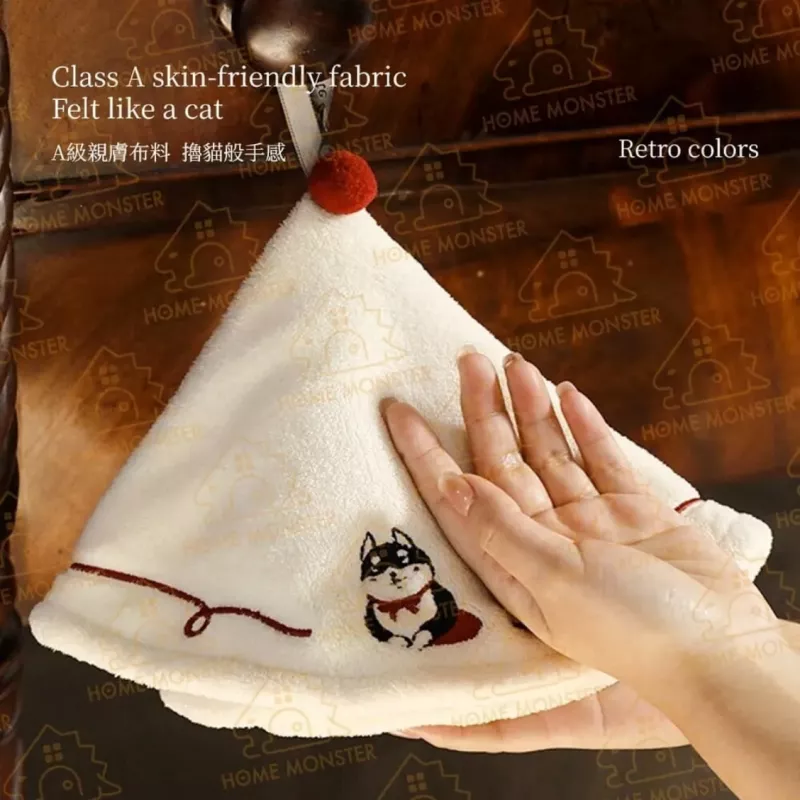 【撸貓手感】雲朵帽擦手巾 立體刺繡吊掛擦手布 可掛式擦手布 擦手帽 