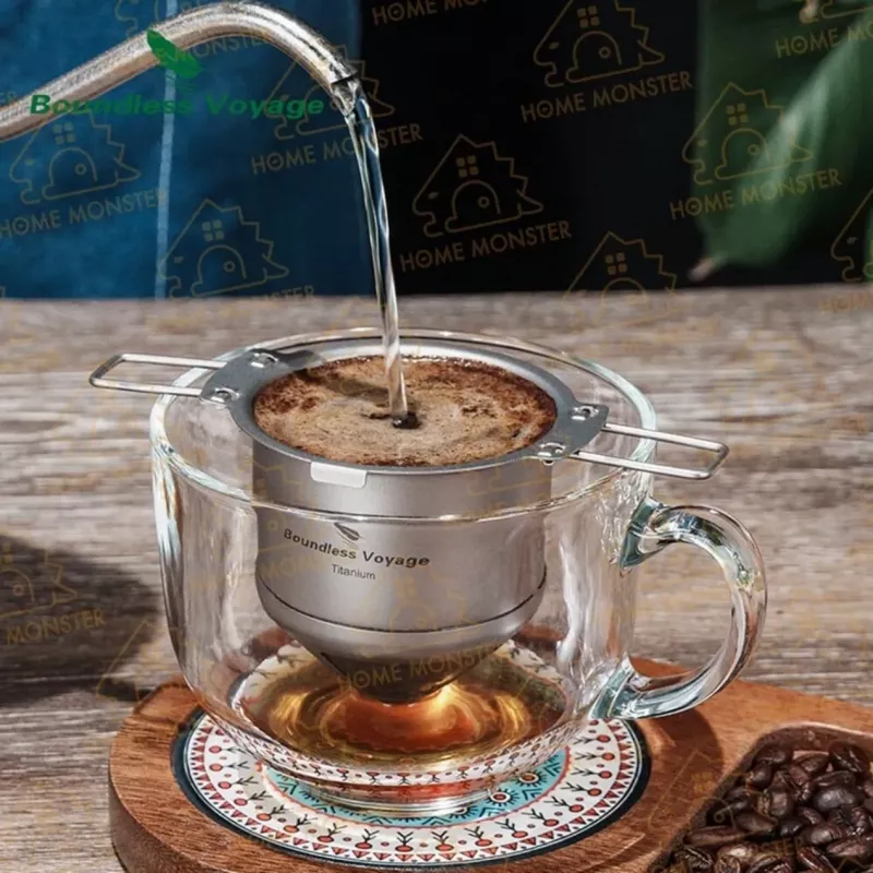 【純鈦濾煮】咖啡控必備戶外濾網 必唯露營咖啡濾網 戶外濾網 手沖 可折疊