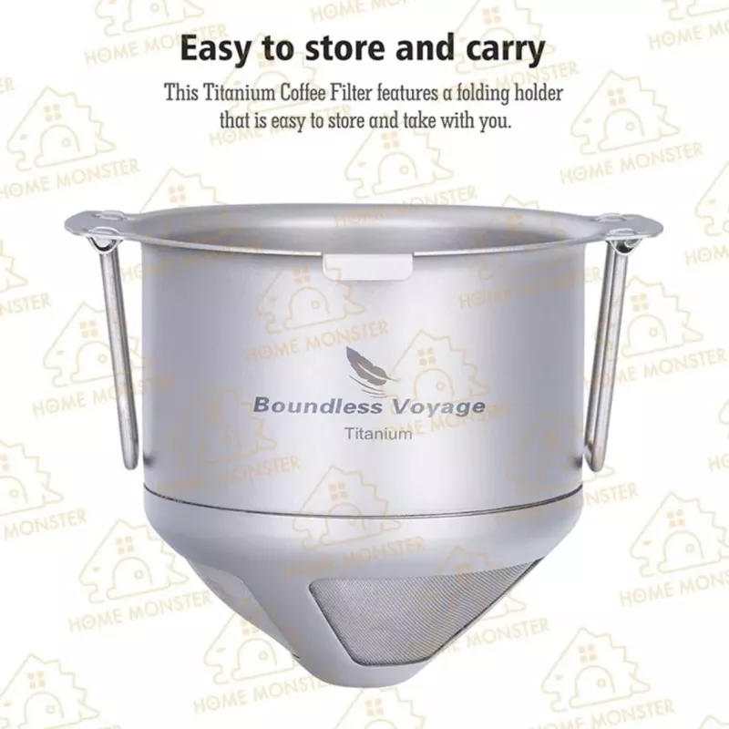 【純鈦濾煮】咖啡控必備戶外濾網 必唯露營咖啡濾網 戶外濾網 手沖 可折疊