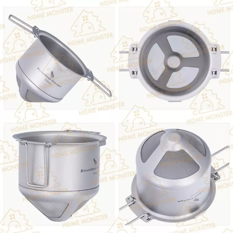 【純鈦濾煮】咖啡控必備戶外濾網 必唯露營咖啡濾網 戶外濾網 手沖 可折疊