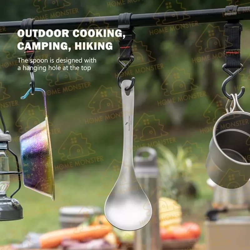 【鈦感登場】純鈦戶外湯勺 TA1純鈦材質 純鈦湯匙 長柄勺 喝湯勺 火鍋勺