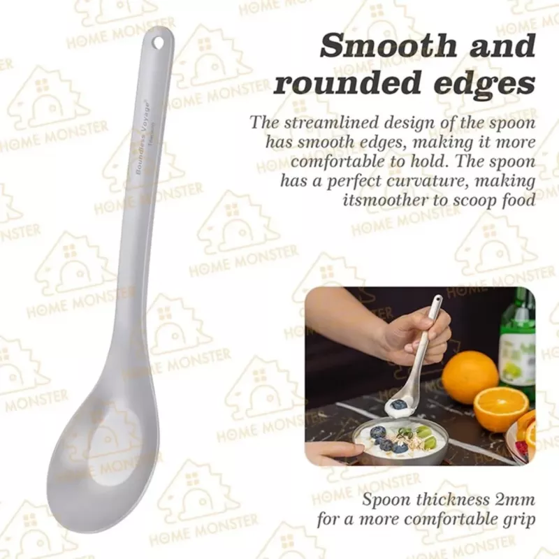 【鈦製輕勺】鈦個人湯匙 純鈦湯匙純鈦勺 鈦金屬餐具 湯匙 鈦湯勺 露營餐具