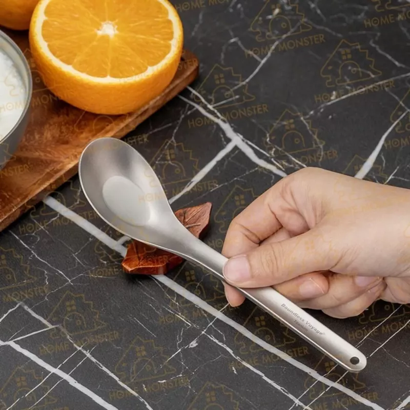 【鈦製輕勺】鈦個人湯匙 純鈦湯匙純鈦勺 鈦金屬餐具 湯匙 鈦湯勺 露營餐具