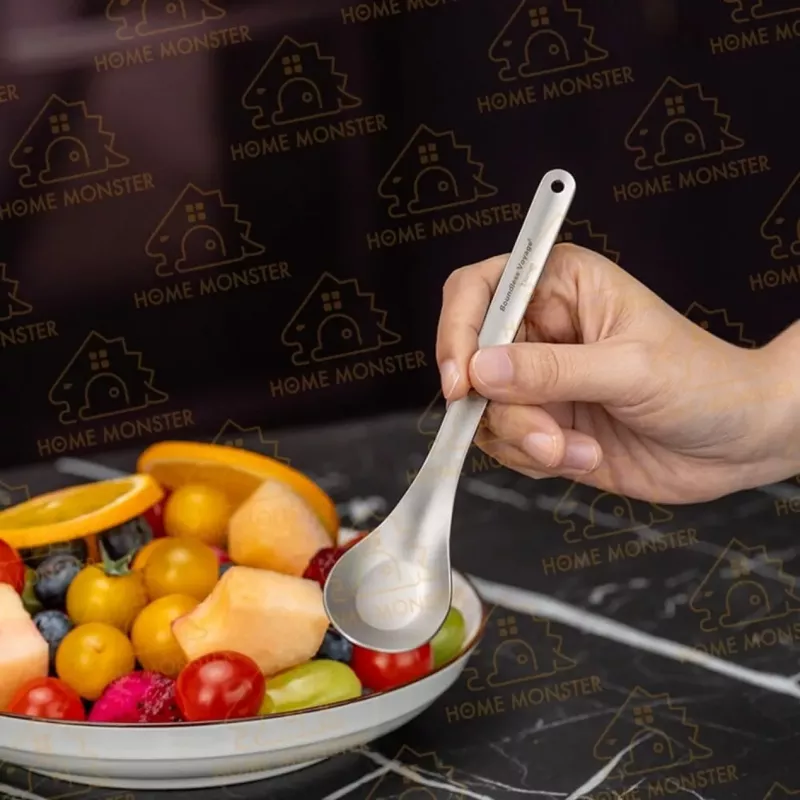 【鈦製輕勺】鈦個人湯匙 純鈦湯匙純鈦勺 鈦金屬餐具 湯匙 鈦湯勺 露營餐具