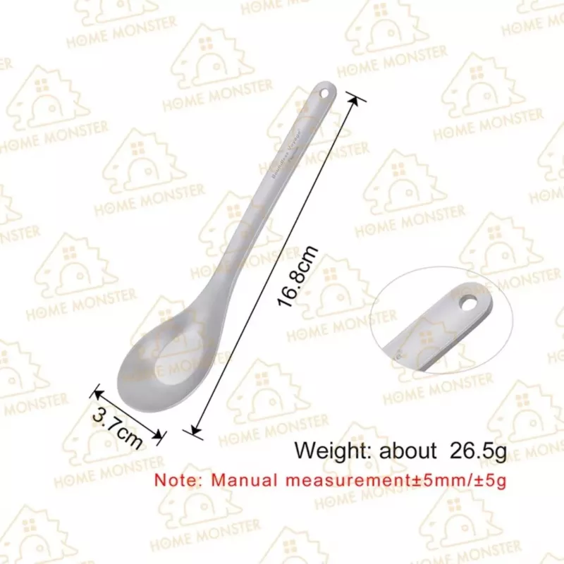 【鈦製輕勺】鈦個人湯匙 純鈦湯匙純鈦勺 鈦金屬餐具 湯匙 鈦湯勺 露營餐具