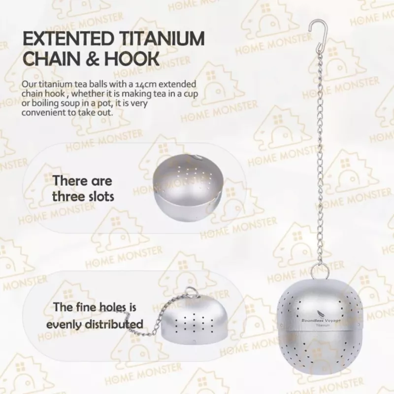 【濾泡神器】純鈦茶濾球 滷料球 濾網 過濾器 調味球 泡茶器 茶湯濾網