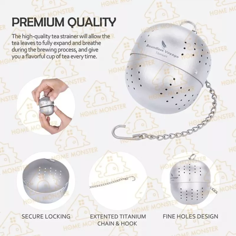 【濾泡神器】純鈦茶濾球 滷料球 濾網 過濾器 調味球 泡茶器 茶湯濾網