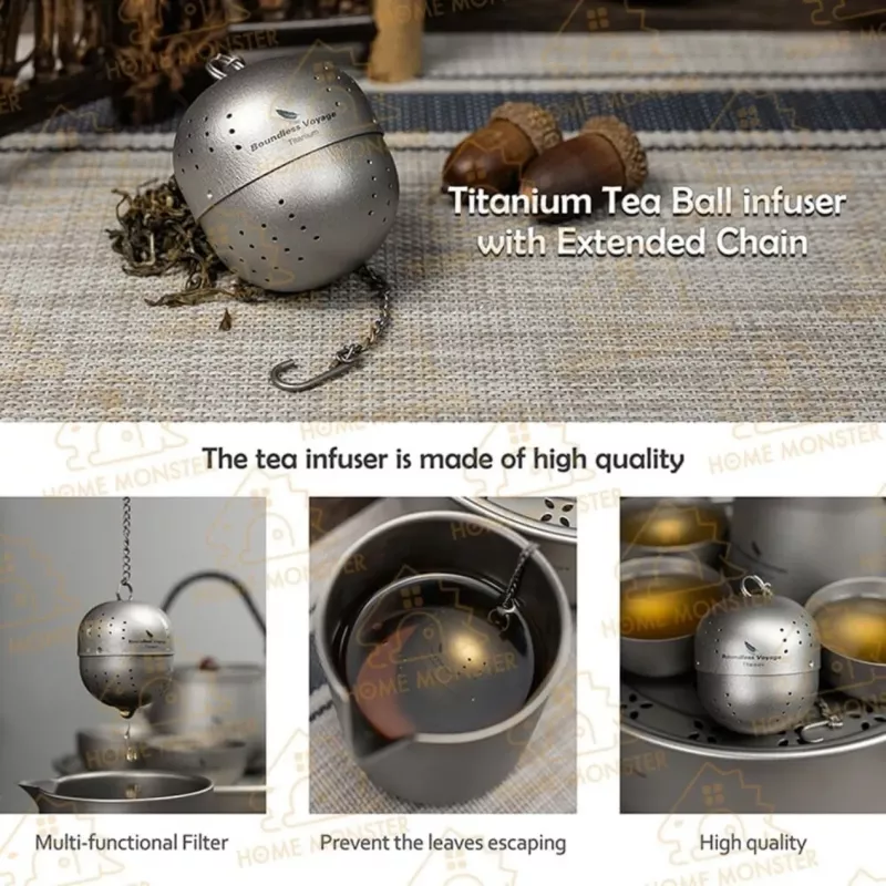 【濾泡神器】純鈦茶濾球 滷料球 濾網 過濾器 調味球 泡茶器 茶湯濾網