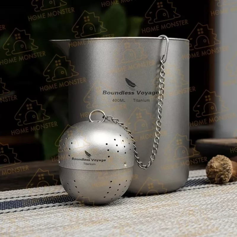 【濾泡神器】純鈦茶濾球 滷料球 濾網 過濾器 調味球 泡茶器 茶湯濾網