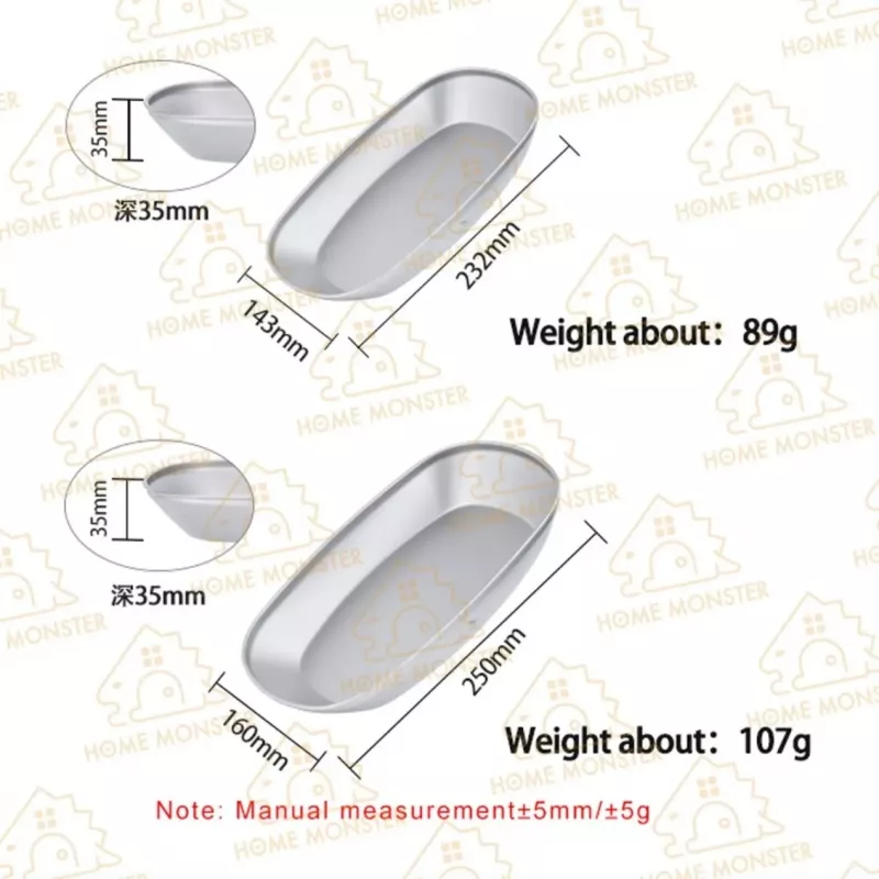 【純鈦直燒】純鈦橢圓餐盤 純鈦料理盤 煎魚盤 橢圓魚盤 鈦金屬餐具