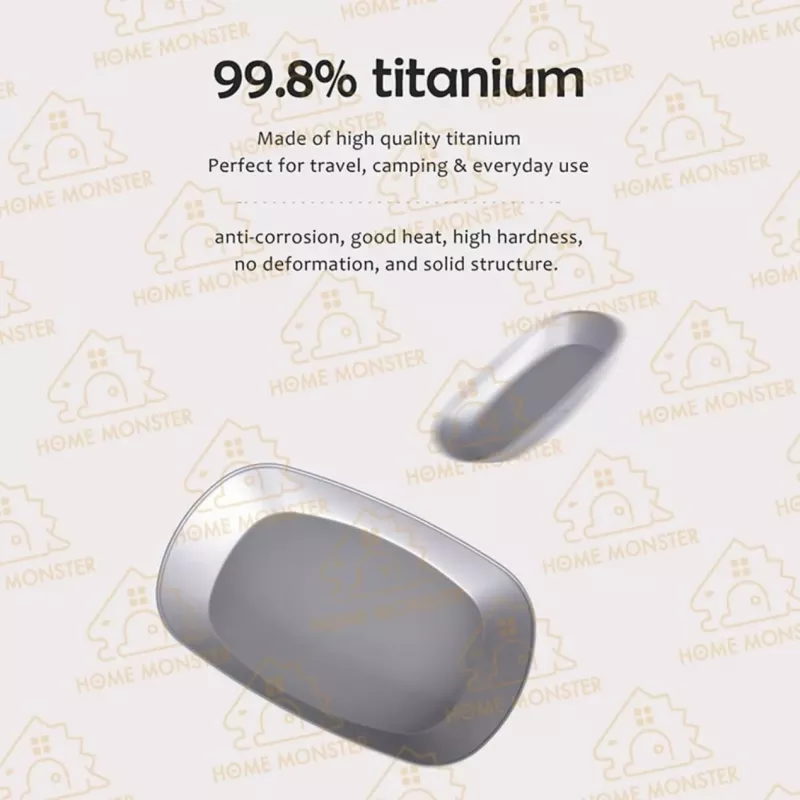 【純鈦直燒】純鈦橢圓餐盤 純鈦料理盤 煎魚盤 橢圓魚盤 鈦金屬餐具