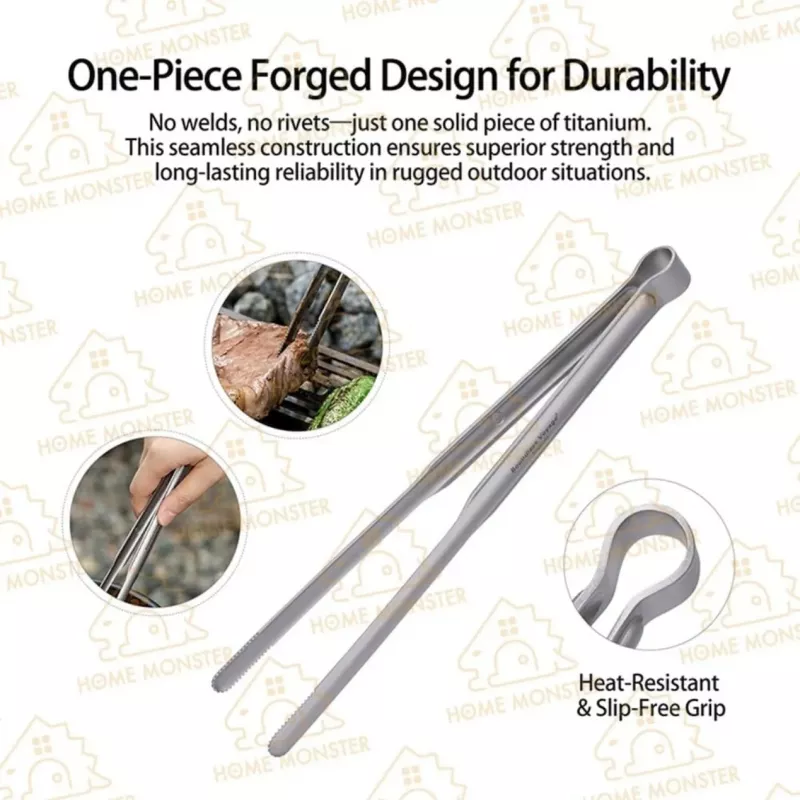 【鈦高級了】純鈦細嘴燒烤夾 擺盤夾 鈦金屬烤肉夾 戶外露營料理夾