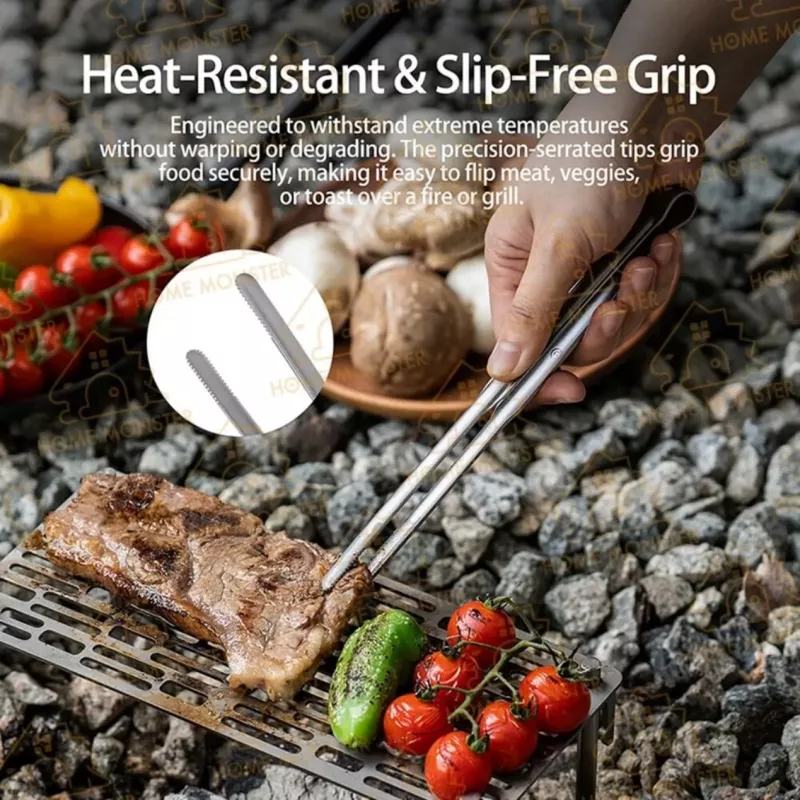 【鈦高級了】純鈦細嘴燒烤夾 擺盤夾 鈦金屬烤肉夾 戶外露營料理夾