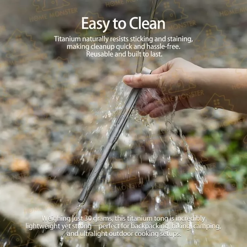 【鈦高級了】純鈦細嘴燒烤夾 擺盤夾 鈦金屬烤肉夾 戶外露營料理夾