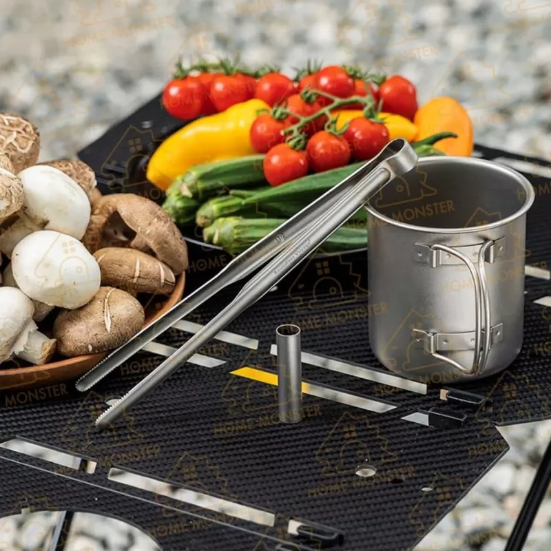 【鈦高級了】純鈦細嘴燒烤夾 擺盤夾 鈦金屬烤肉夾 戶外露營料理夾