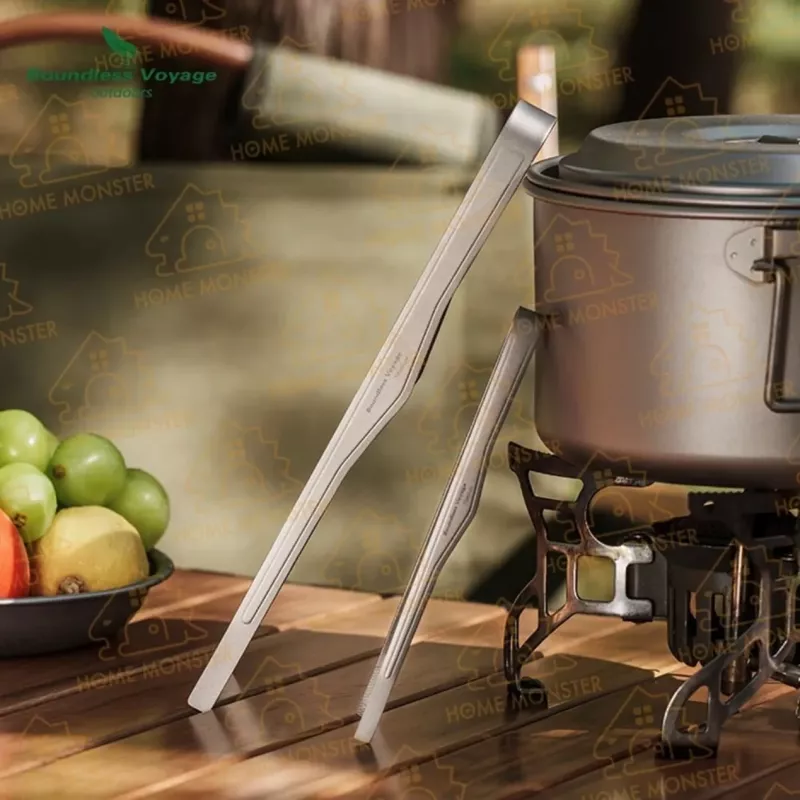 【翹頭懸空】純鈦翹頭燒烤夾 防滑夾 料理夾 食品級燒烤夾 食物夾 露營夾