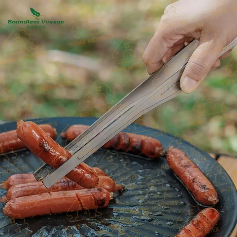 【翹頭懸空】純鈦翹頭燒烤夾 防滑夾 料理夾 食品級燒烤夾 食物夾 露營夾