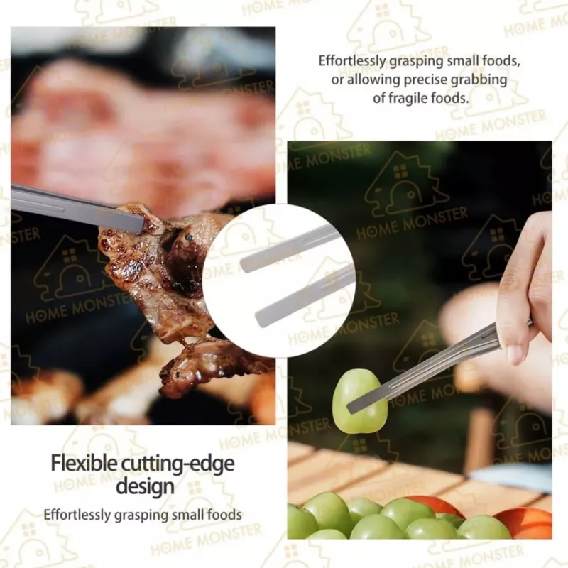 【翹頭懸空】純鈦翹頭燒烤夾 防滑夾 料理夾 食品級燒烤夾 食物夾 露營夾