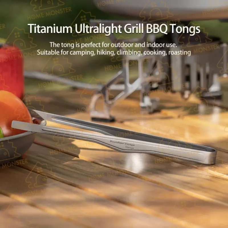 【翹頭懸空】純鈦翹頭燒烤夾 防滑夾 料理夾 食品級燒烤夾 食物夾 露營夾