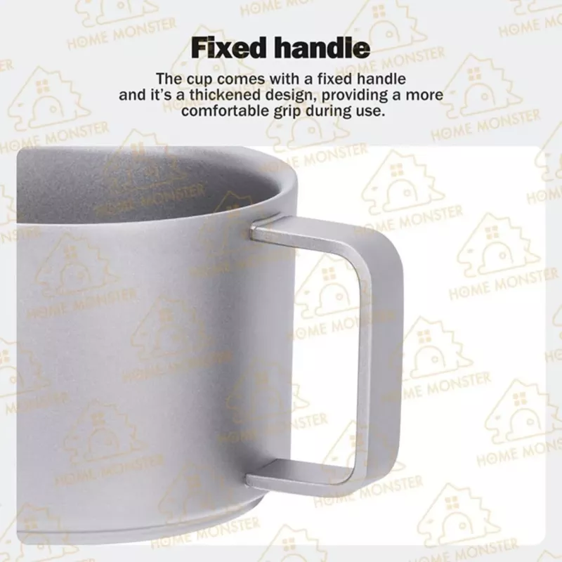 【濃縮絕配】純鈦雙層隔熱杯 100ml 義式咖啡杯 濃縮意式杯子 露營杯