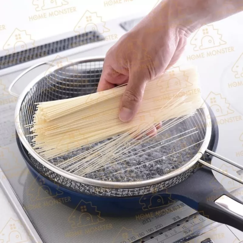 【速瀝好撈】日本燕三條不鏽鋼手柄瀝水網 炸物瀝油 網籃 濾網