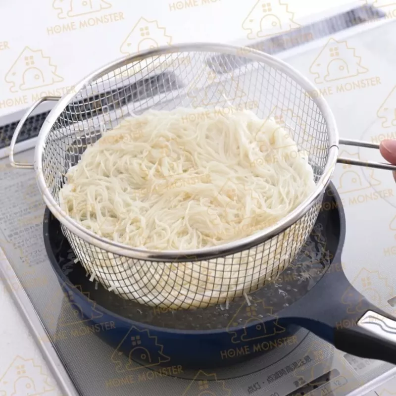 【速瀝好撈】日本燕三條不鏽鋼手柄瀝水網 炸物瀝油 網籃 濾網
